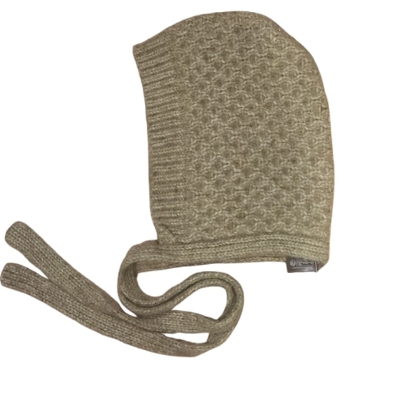 Urban Outfitters Moss Green Wool Blend Knit Bonnet | Cozy Tie Hood